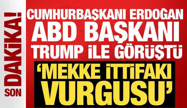 Cumhurbaşkanı Erdoğan, Trump ile g&ouml;r&uuml;şt&uuml;