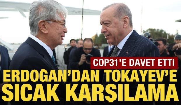 Cumhurbaşkanı Erdoğan'dan Tokayev'e sıcak karşılama: COP31'e davet etti