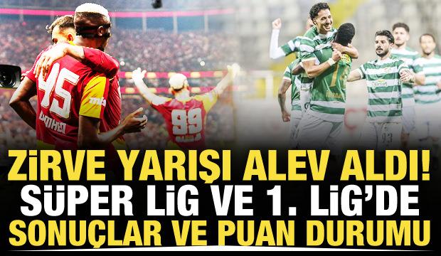 S&uuml;per Lig ve 1. Lig'de zirve karıştı! İşte sonu&ccedil;lar ve puan durumu