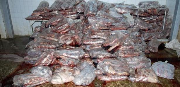 Antalya'da 23 ton kaçak bufalo eti imha edildi Polisiye vakalar Haberleri