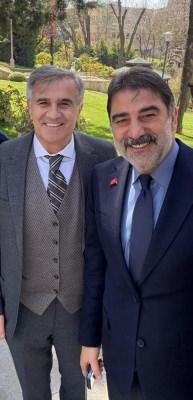 İki efsane aynı karede! Şenol G&uuml;neş ve &Uuml;nal Karaman TBMM'de buluştu