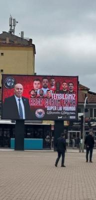 Alaca'da &Ccedil;orum FK ma&ccedil;ı heyecanı dev ekranda yaşanacak