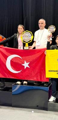 Avrupa'da zirveye &ccedil;ıktılar! Başkan Altay'dan Konya'nın gen&ccedil; yıldızlarına tebrik