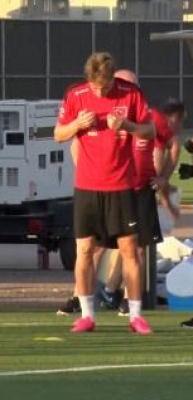 Kenan Yıldız dua ederek antrenmana başladı