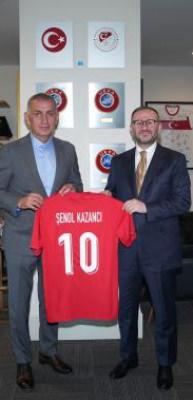 Şenol Kazancı'dan, TFF Başkanı Hacıosmanoğlu'na ziyaret