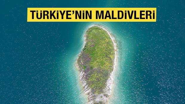 Adıyaman'da Maldivleri andıran eşsiz görüntü