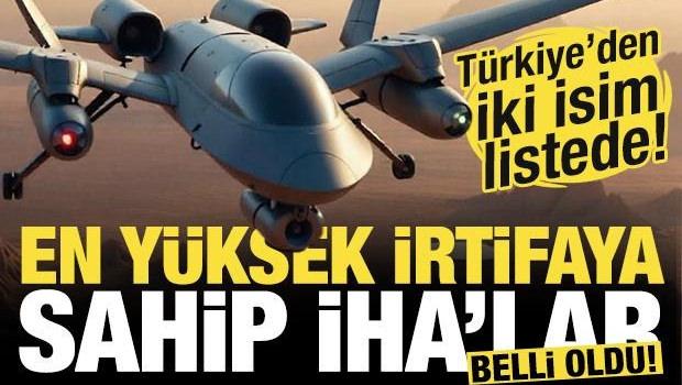 D&uuml;nyanın en y&uuml;ksek irtifaya sahip İHA'ları a&ccedil;ıklandı! T&uuml;rkiye'den iki İHA listede...