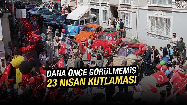Sivas’ta muhtardan çocuklara 23 Nisan konvoylu sürpriz