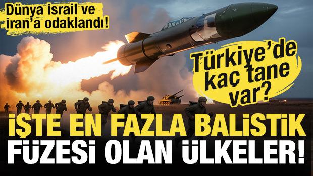 Dünya İsrail ve Filistin'e odaklandı! İşte en fazla balistik füzeye sahip ülkeler!