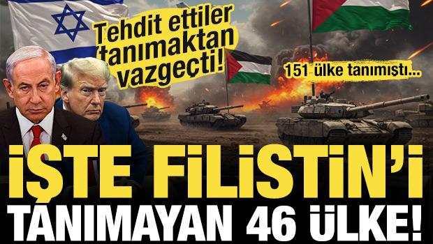 Dünyanın utanç tablosu açıklandı! İşte Filistin'i tanımayan bütün ülkeler!