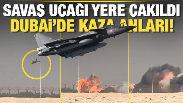 Bir Hint Tejas savaş jeti, Dubai Air Show'da yere çakıldı