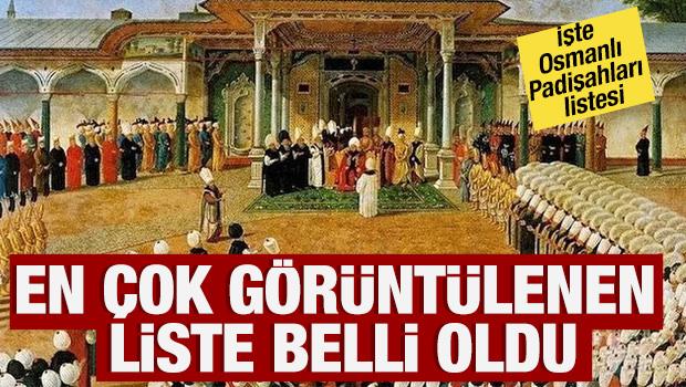 2025'te en çok görüntülenen liste oldu! İşte Osmanlı Padişahları listesi