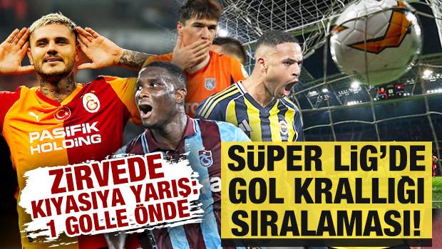 Süper Lig'de gol krallığı sıralaması! Zirvede kıyasıya yarış: 1 golle önde