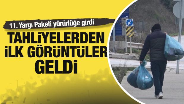 Cezaevlerinden tahliyeler başladı! işte ilk g&ouml;r&uuml;nt&uuml;ler