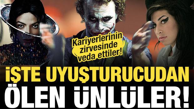 Kariyerlerinin zirvesindeyken veda ettiler! İşte uyuşturucudan &ouml;len &uuml;nl&uuml;ler...