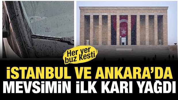 T&uuml;rkiye donuyor! Sıcaklık bir anda d&uuml;şt&uuml;: İstanbul ve Ankara'da kar yağışı başladı.... 