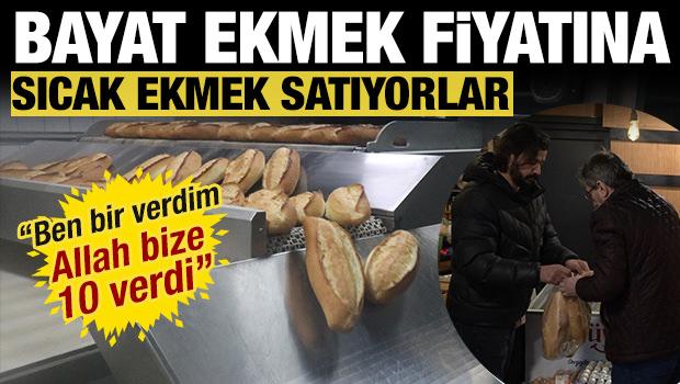 Mahalle esnafından &ouml;rnek davranış: Bayat ekmek fiyatına sıcak ekmek satılıyor