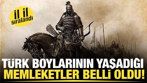 T&uuml;rk boylarının yaşadığı memleketler belli oldu! İl il sıralandı