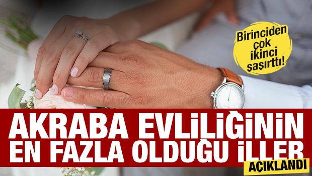 Akraba evliliğinin en fazla olduğu iller belli oldu! Birinciden &ccedil;ok ikinci şaşırttı!