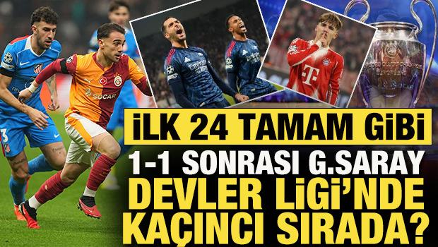 G.Saray i&ccedil;in 'ilk 24' neredeyse tamam! Şampiyonlar Ligi'nde g&uuml;ncel puan durumu sıralaması