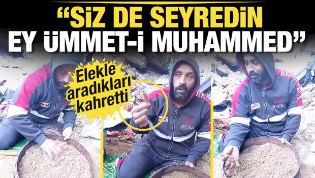 Gazze'de y&uuml;rek yakan g&ouml;r&uuml;nt&uuml;: Altın değil eşinin ve kızlarının kemiklerini arıyor