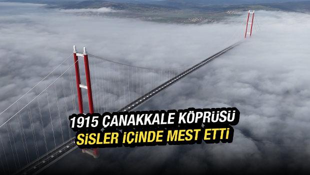 Sis altındaki 1915 &Ccedil;anakkale K&ouml;pr&uuml;s&uuml; havadan g&ouml;r&uuml;nt&uuml;lendi