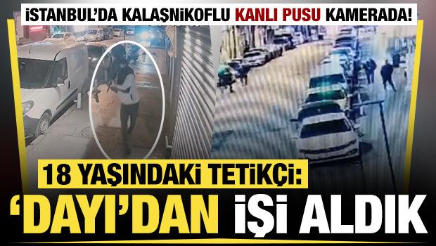 Kağıthane'de kalaşnikoflu saldırı kamerada!