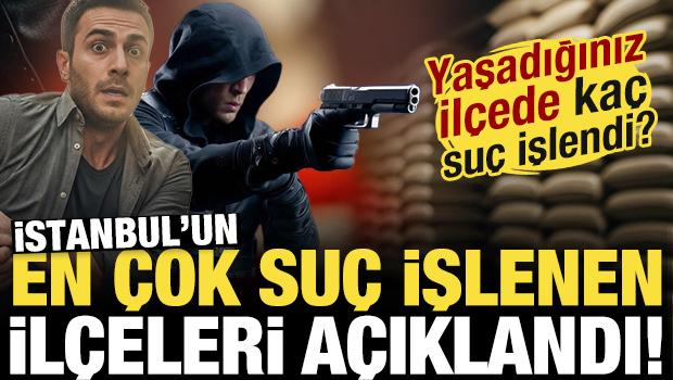 İstanbul'da en &ccedil;ok su&ccedil; işlenen il&ccedil;eler a&ccedil;ıklandı! Yaşadığınız il&ccedil;ede ka&ccedil; su&ccedil; işlendi?