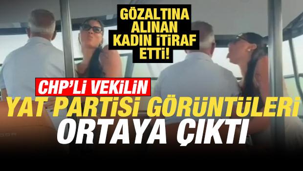 Rana Almira &Ccedil;akmak itiraf etti! CHP'li vekilin yat partisi g&ouml;r&uuml;nt&uuml;leri ortaya &ccedil;ıktı