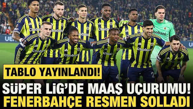 Tablo yayınlandı! S&uuml;per Lig'de maaş u&ccedil;urumu: Fenerbah&ccedil;e resmen solladı