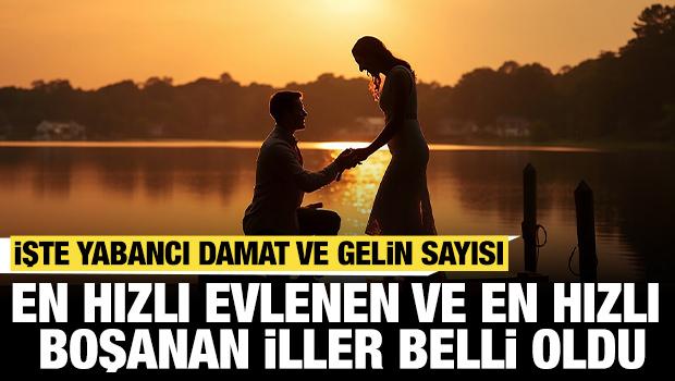 En hızlı evlenen ve en hızlı boşanan iller belli oldu