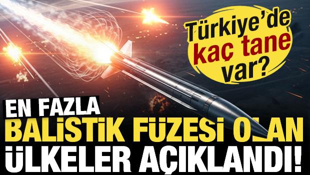 En fazla balistik f&uuml;zesi olan &uuml;lkeler a&ccedil;ıklandı! T&uuml;rkiye'de ka&ccedil; tane var?