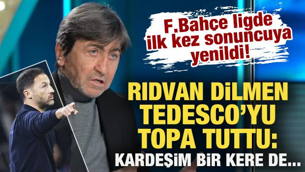 F.Bah&ccedil;e 2-0 kaybetti! Rıdvan Dilmen Tedesco'yu topa tuttu: Kardeşim bir kere de...