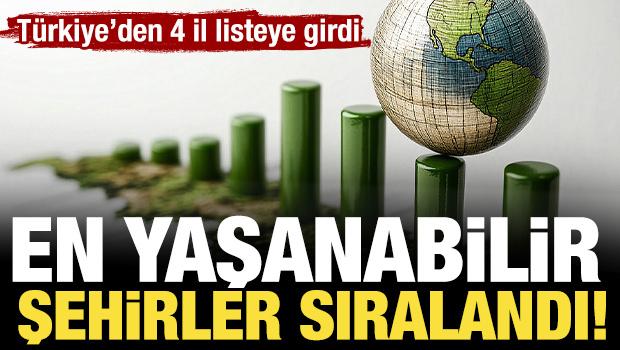 En yaşanabilir şehirler sıralandı! T&uuml;rkiye'den 4 il listeye girdi... 