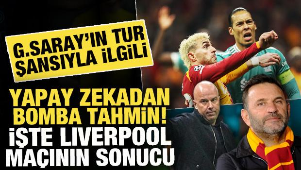 G.Saray'ın tur şansı ile ilgili yapay zekadan bomba tahmin! İşte Liverpool ma&ccedil;ının sonucu