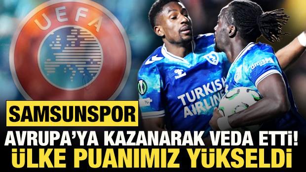 Samsunspor, Avrupa'ya galibiyetle veda etti: UEFA &Uuml;lke Puanımız g&uuml;ncellendi