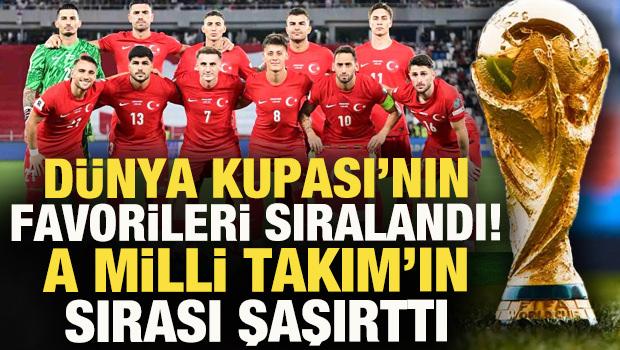 D&uuml;nya Kupası'nın favorileri sıralandı! A Milli Takım'ın sırası şaşırttı