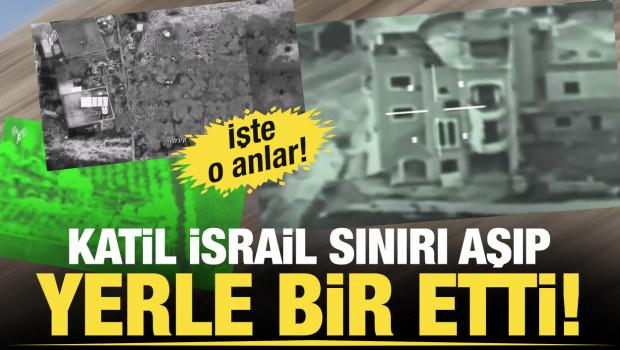 İsrail'den L&uuml;bnan'da al&ccedil;ak saldırılar: Binalar yerle bir!