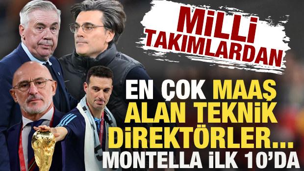 Milli takımlardan en &ccedil;ok maaş alan teknik direkt&ouml;rler belli oldu! Montella İlk 10&rsquo;da