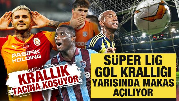 S&uuml;per Lig gol krallığı yarışında makas iyice a&ccedil;ıldı! Krallık tacına koşuyor