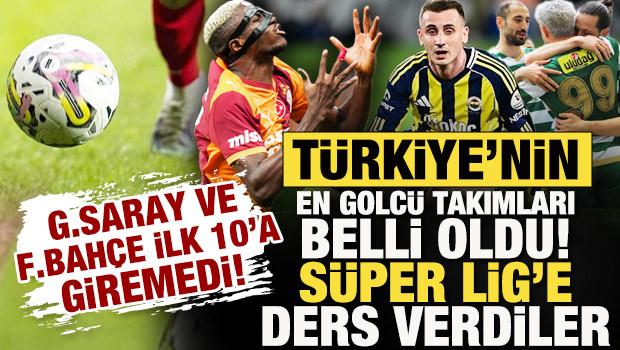 T&uuml;rkiye&rsquo;nin en golc&uuml; takımları a&ccedil;ıklandı! Galatasaray ve Fenerbah&ccedil;e ilk 10'a giremedi