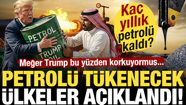 ABD şaşkın! Petrol&uuml; t&uuml;kenecek &uuml;lkeler a&ccedil;ıklandı! Hangi &uuml;lkenin ka&ccedil; yıllık petrol&uuml; kaldı?