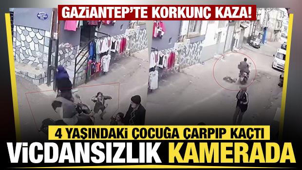 Gaziantep'te motosikletli maganda k&uuml;&ccedil;&uuml;k kıza &ccedil;arpıp ka&ccedil;tı!