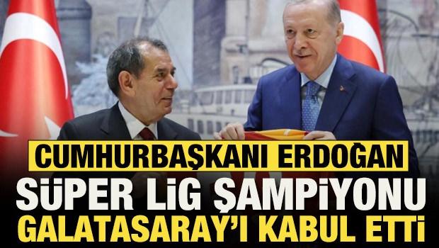 Cumhurbaşkanı Erdoğan, S&uuml;per Lig şampiyonu Galatasaray&rsquo;ı kabul etti