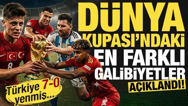 D&uuml;nya Kupası'ndaki en farklı galibiyetler a&ccedil;ıklandı! T&uuml;rkiye 7-0 yenmiş...