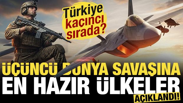 &Uuml;&ccedil;&uuml;nc&uuml; d&uuml;nya savaşına en hazır &uuml;lkeler a&ccedil;ıklandı! T&uuml;rkiye ka&ccedil;ıncı sırada?