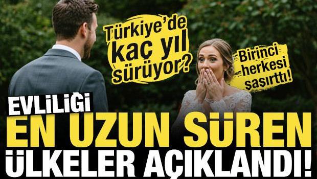 Evliliği en uzun s&uuml;ren &uuml;lkeler a&ccedil;ıklandı! T&uuml;rkiye'deki &ccedil;iftler ka&ccedil; yıl evli kalıyor?