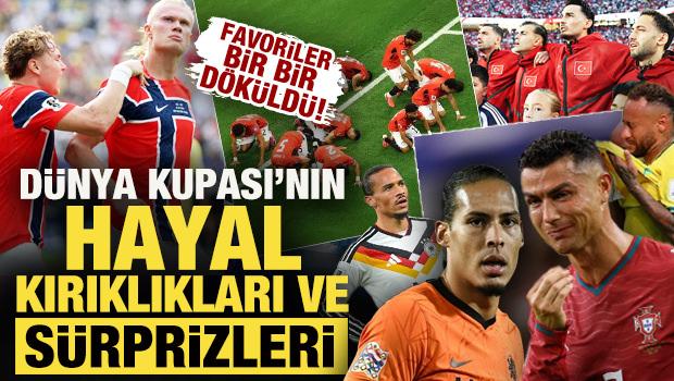 Favoriler birer birer d&ouml;k&uuml;ld&uuml;! D&uuml;nya Kupası'nın hayal kırıklıkları ve s&uuml;rprizleri