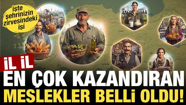 İl il en &ccedil;ok kazandıran meslekler belli oldu! Şehrinizde zirvede hangi iş var?