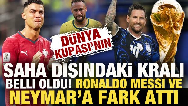 D&uuml;nya Kupası'nın saha dışındaki kralı belli oldu! Ronaldo, Messi ve Neymar'a fark attı